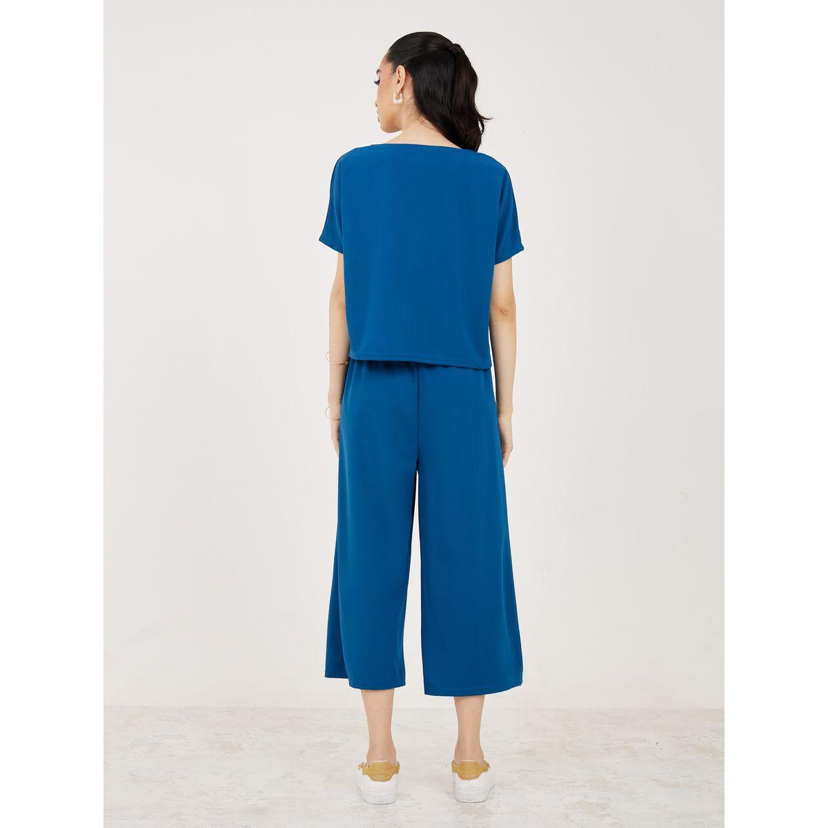 Styli Boat Neck Boxy Fit T-Shirt & Cropped Pants Co-Ords-women-clothing-coordsets-image-4