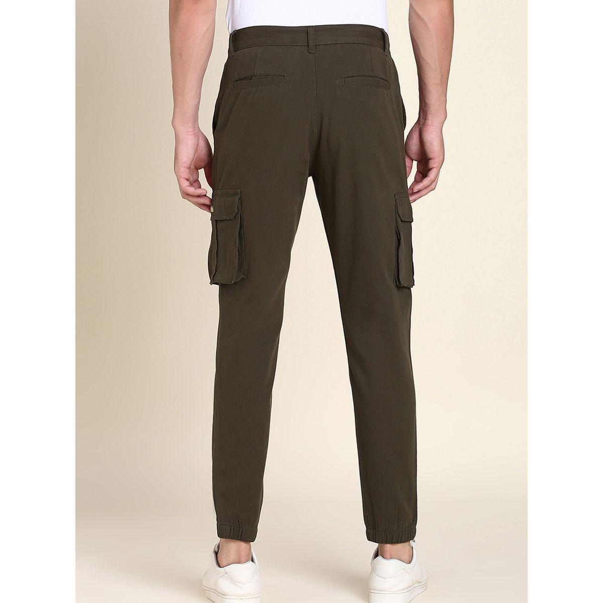 بنطال كاجوال سادة بجيوب كارجو دينيس لينجو × ستايلي-men-clothing-bottoms-trousersandchinos-trousers-image-2