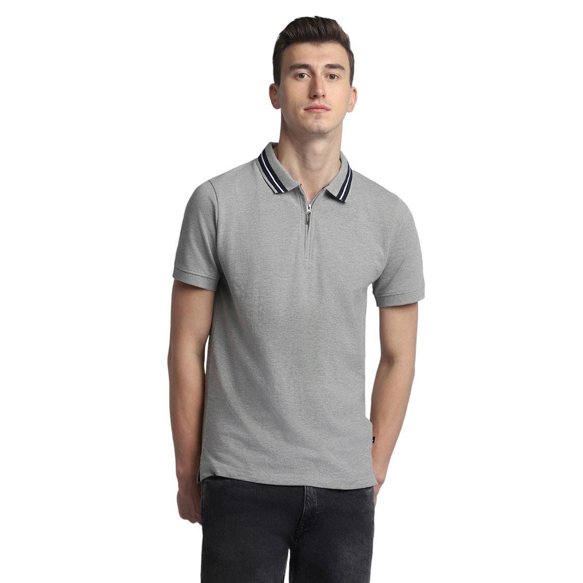 تيشيرت بولو بقصة سليم فت دينيس لينجو × ستايلي-men-clothing-tshirtsandpolos-polos-image-1