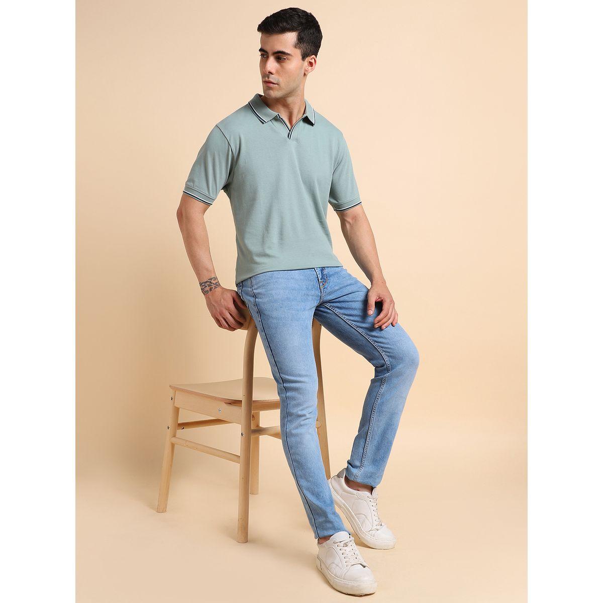 تيشيرت بولو سادة باكمام قصيرة دينيس لينجو × ستايلي-men-clothing-tshirtsandpolos-polos-image-4