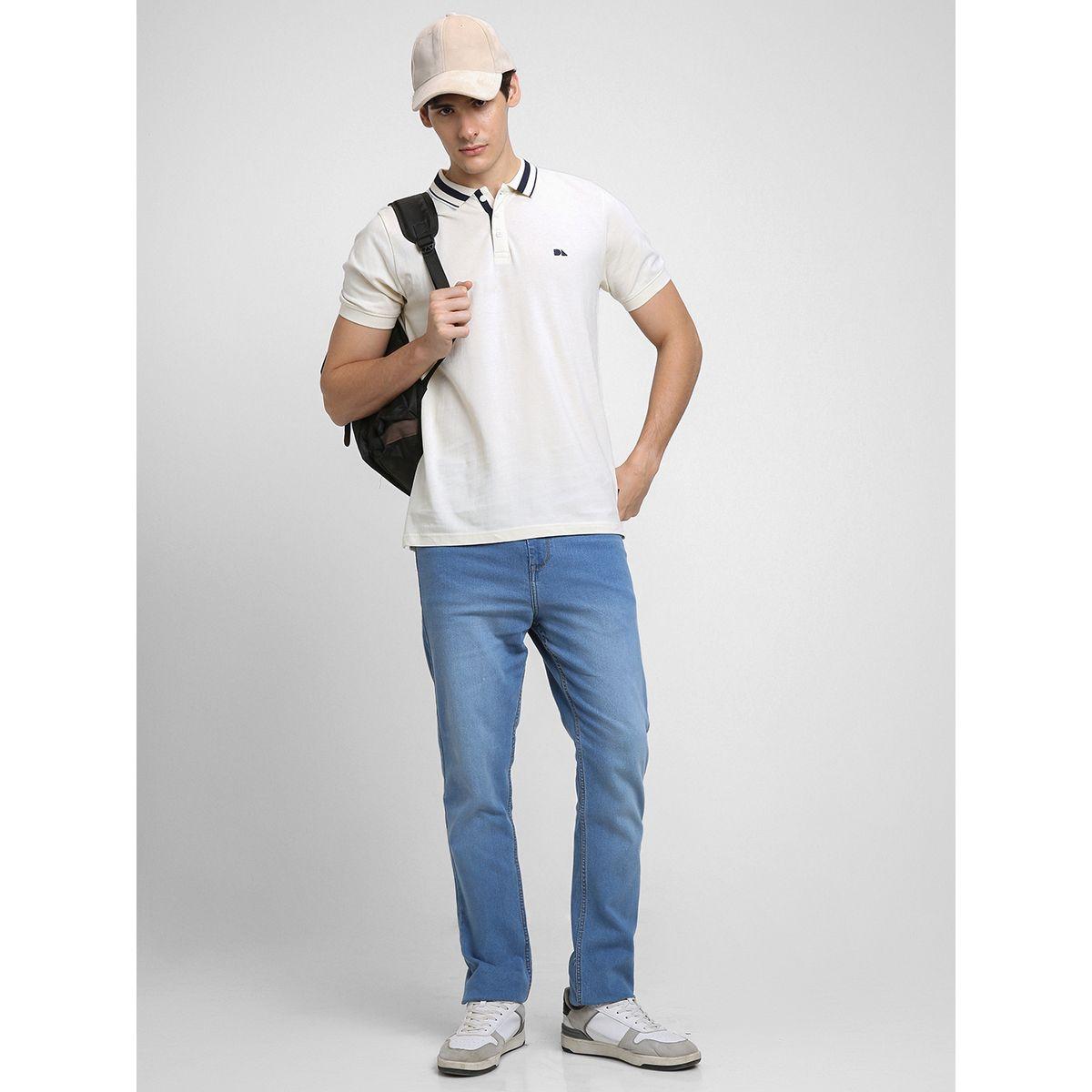 تيشيرت بولو بقصة سليم فت دينيس لينجو × ستايلي-men-clothing-tshirtsandpolos-polos-image-3
