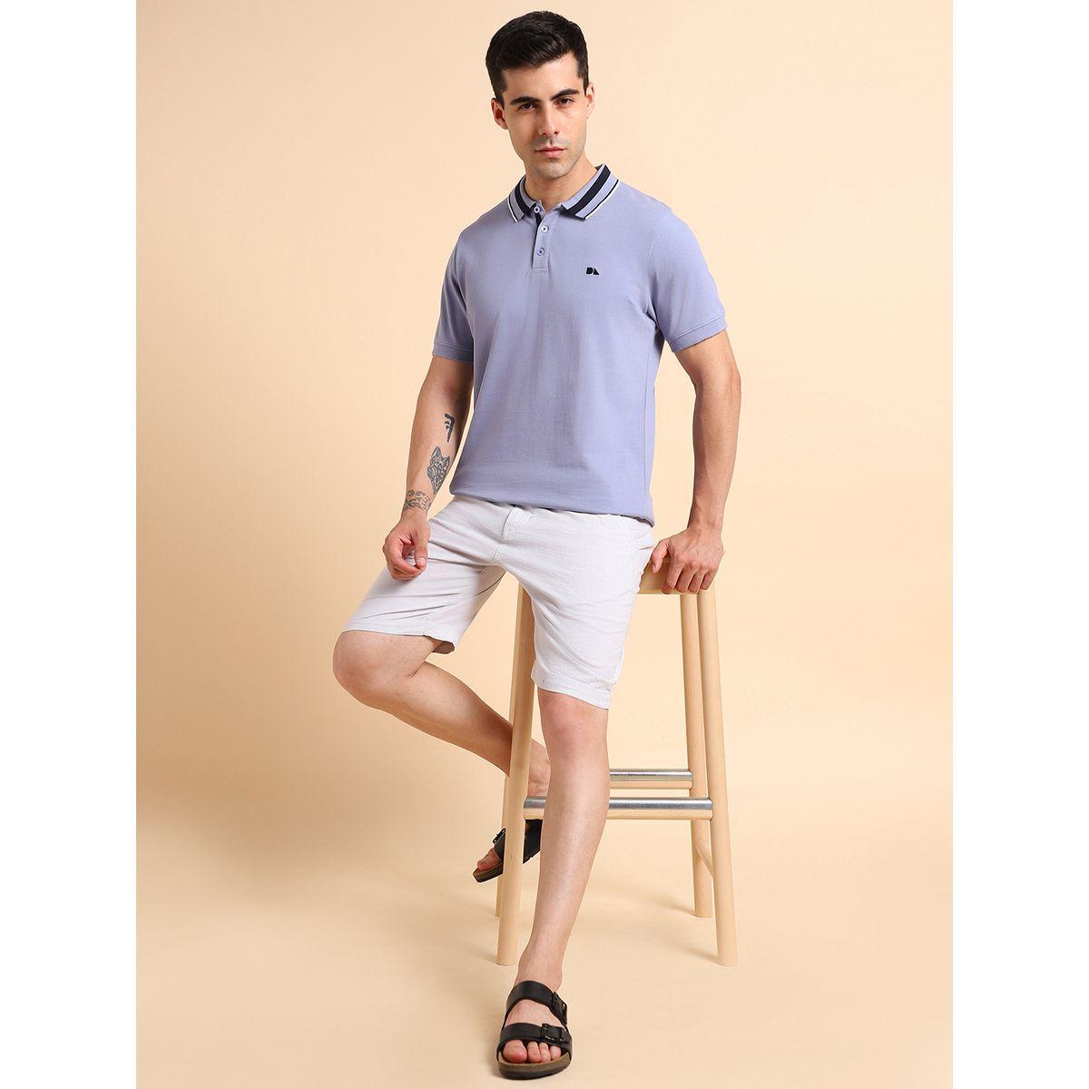 تيشيرت بولو بقصة سليم فت دينيس لينجو × ستايلي-men-clothing-tshirtsandpolos-polos-image-4