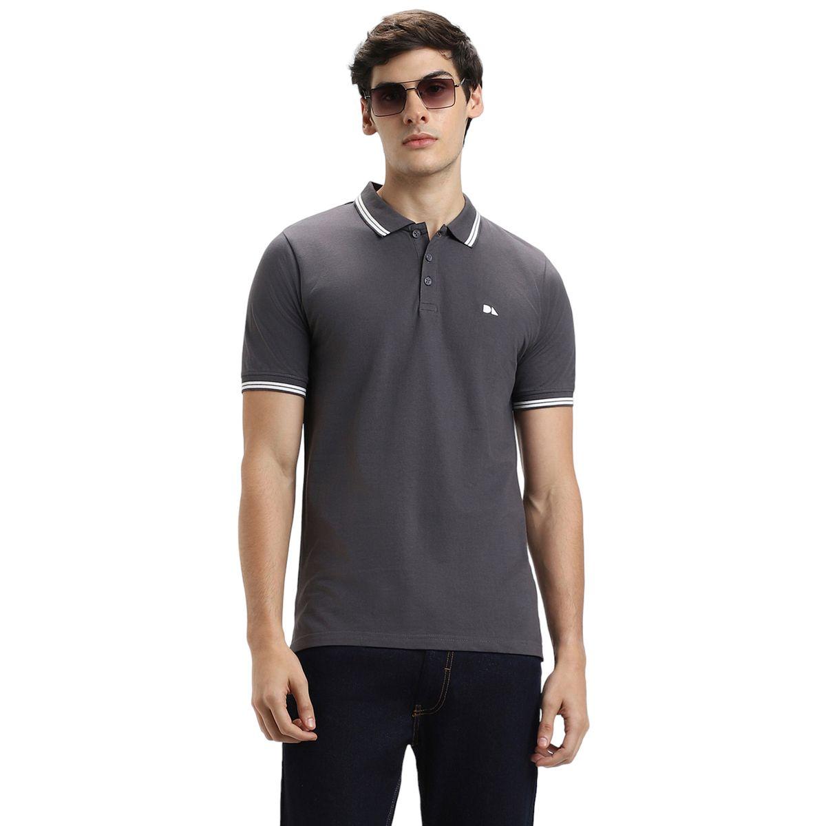 تيشيرت بولو بقصة سليم فت دينيس لينجو × ستايلي-men-clothing-tshirtsandpolos-polos-image-1