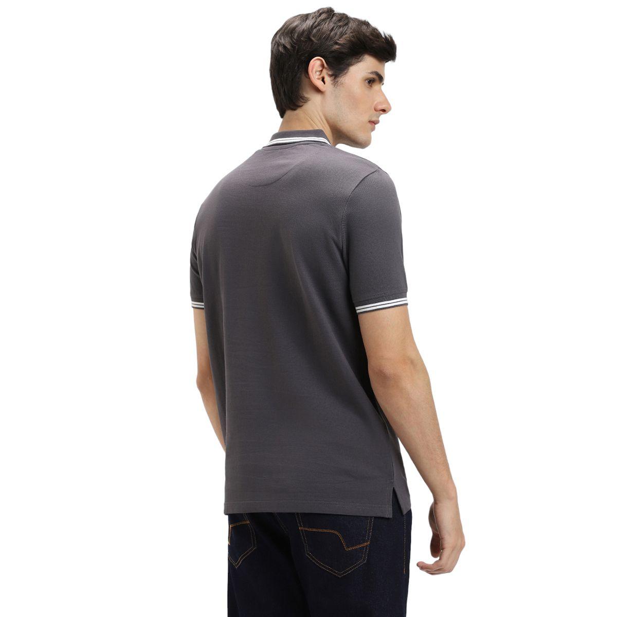 تيشيرت بولو بقصة سليم فت دينيس لينجو × ستايلي-men-clothing-tshirtsandpolos-polos-image-2