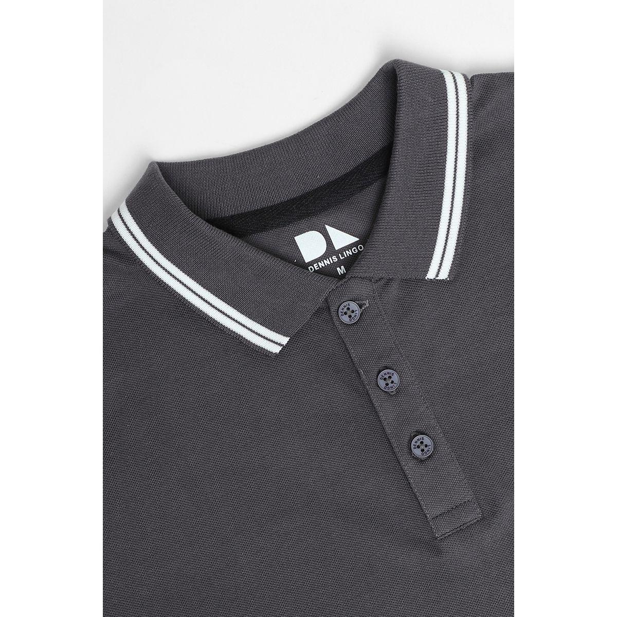 تيشيرت بولو بقصة سليم فت دينيس لينجو × ستايلي-men-clothing-tshirtsandpolos-polos-image-3