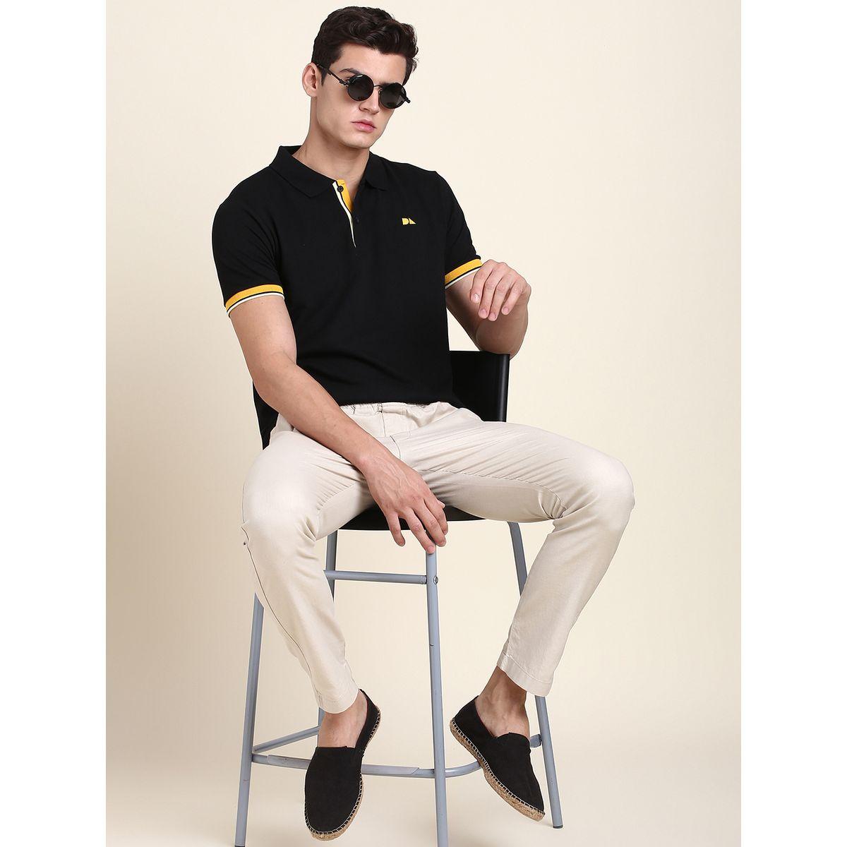 تيشيرت بولو بقصة سليم فت دينيس لينجو × ستايلي-men-clothing-tshirtsandpolos-polos-image-4