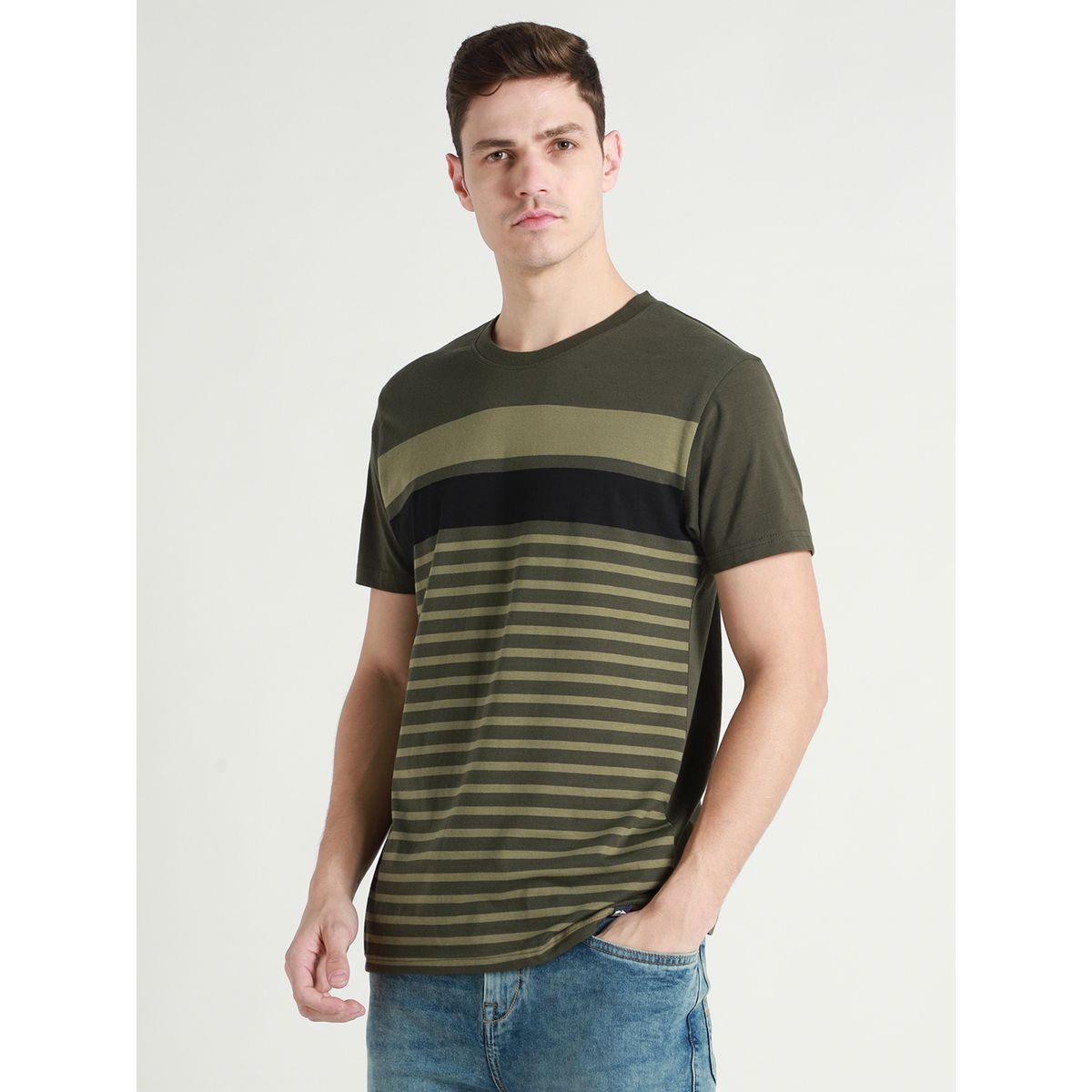 تيشيرت مخطط بياقة دائرية دينيس لينجو × ستايلي-men-clothing-tshirtsandpolos-tshirts-image-1