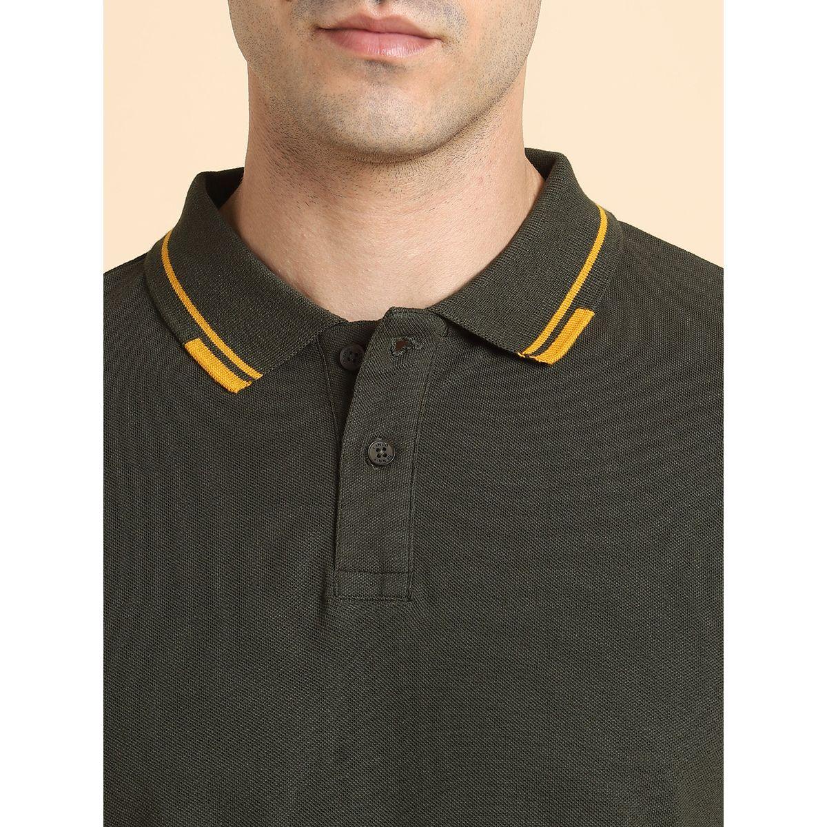 تيشيرت بولو بقصة سليم فت دينيس لينجو × ستايلي-men-clothing-tshirtsandpolos-polos-image-2