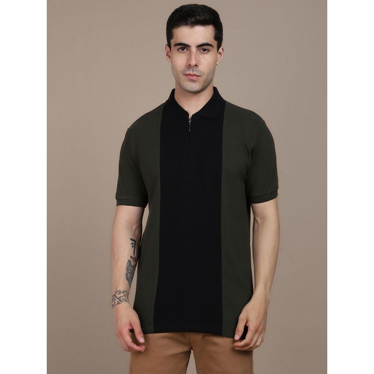 تيشيرت بولو بقصة سليم فت ونمط كتل الالوان دينيس لينجو × ستايلي-men-clothing-tshirtsandpolos-polos-image-1