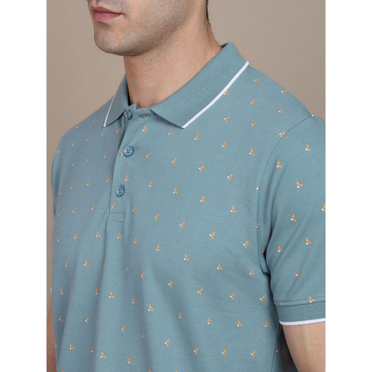 تيشيرت بولو بقصة سليم فت وطبعات صغيرة دينيس لينجو × ستايلي-men-clothing-tshirtsandpolos-polos-image-2