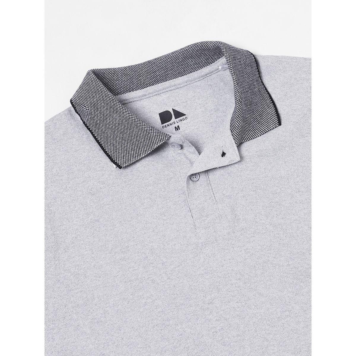 تيشيرت سادة بياقة بولو واكمام قصيرة دينيس لينجو × ستايلي-men-clothing-tshirtsandpolos-tshirts-image-4