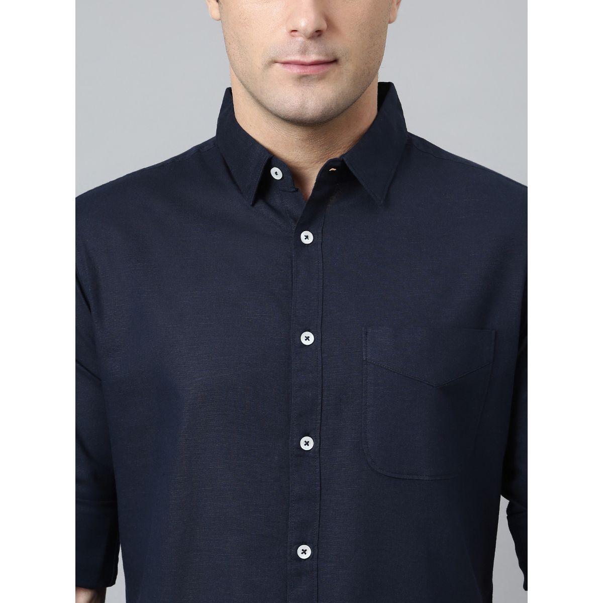 Dennis Lingo X Styli  Solid Roll-Up Sleeve Slim Fit Shirt-men-clothing-shirts-image-2
