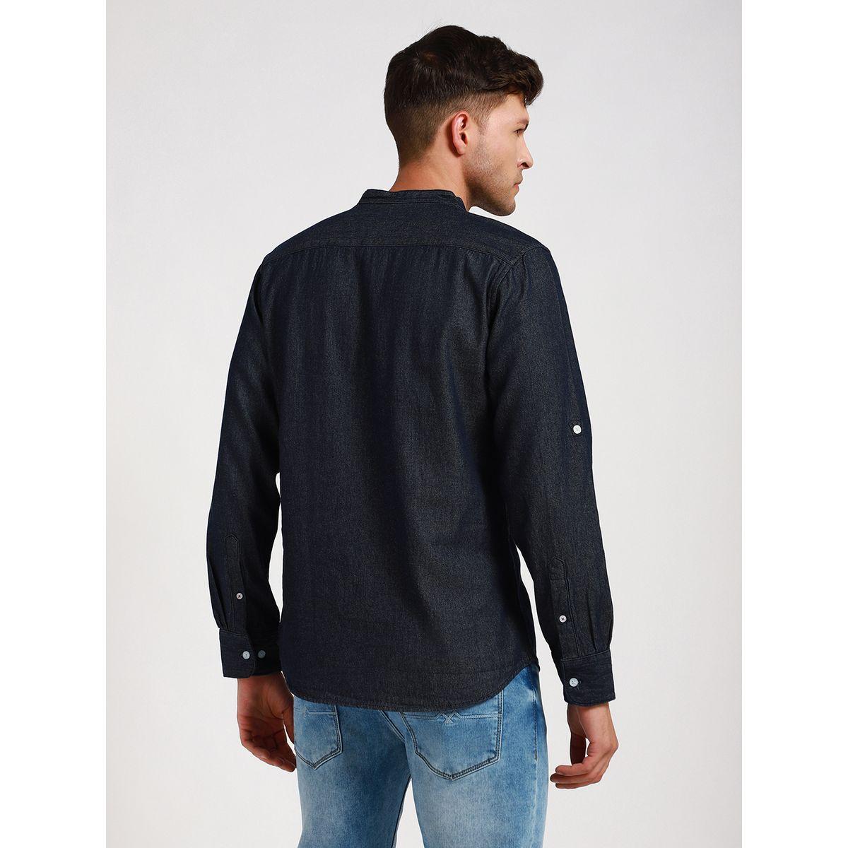 قميص كاجوال بياقة ماندارين دينيس لينجو × ستايلي-men-clothing-shirts-image-3