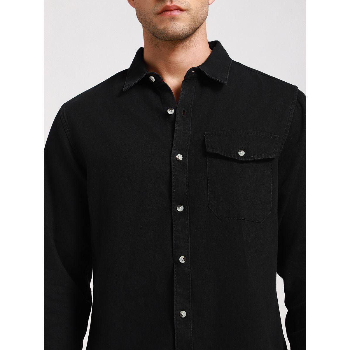 Dennis Lingo X Styli  Solid Casual Shirt with Flap Pocket-men-clothing-shirts-image-2
