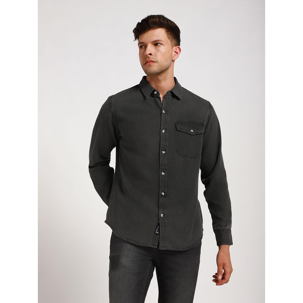 Dennis Lingo X Styli  Slim Fit Casual Shirt with Flap Pocket-men-clothing-shirts-image-1