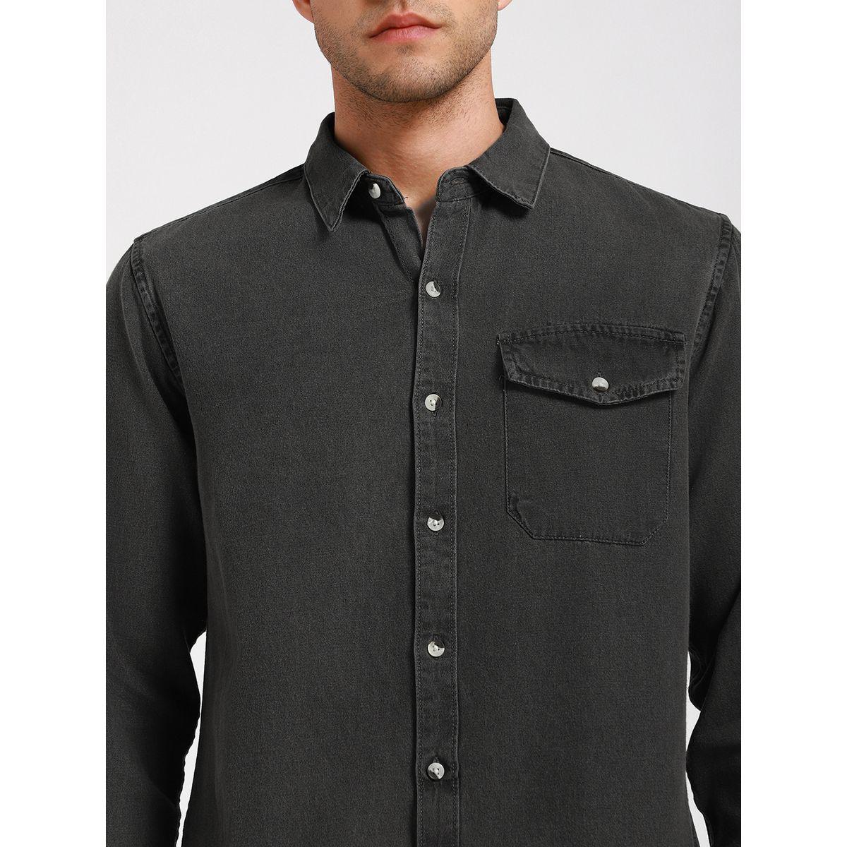 Dennis Lingo X Styli  Slim Fit Casual Shirt with Flap Pocket-men-clothing-shirts-image-2