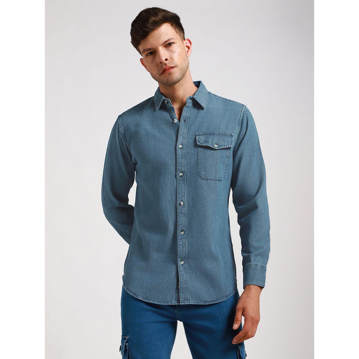 Dennis Lingo X Styli  Slim Fit Casual Shirt with Flap Pocket-men-clothing-shirts-image-1