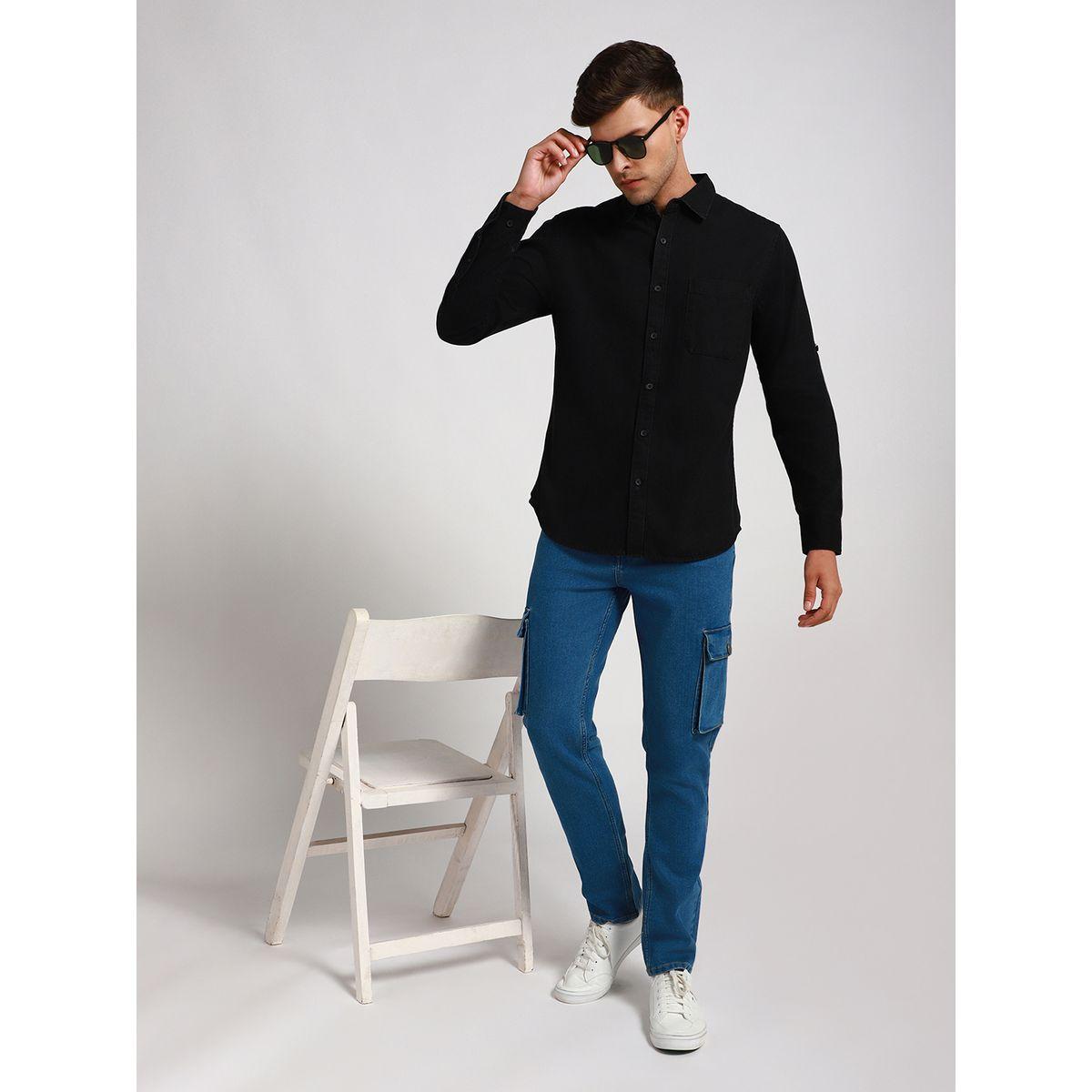 Dennis Lingo X Styli  Solid Slim Fit Casual Shirt-men-clothing-shirts-image-4