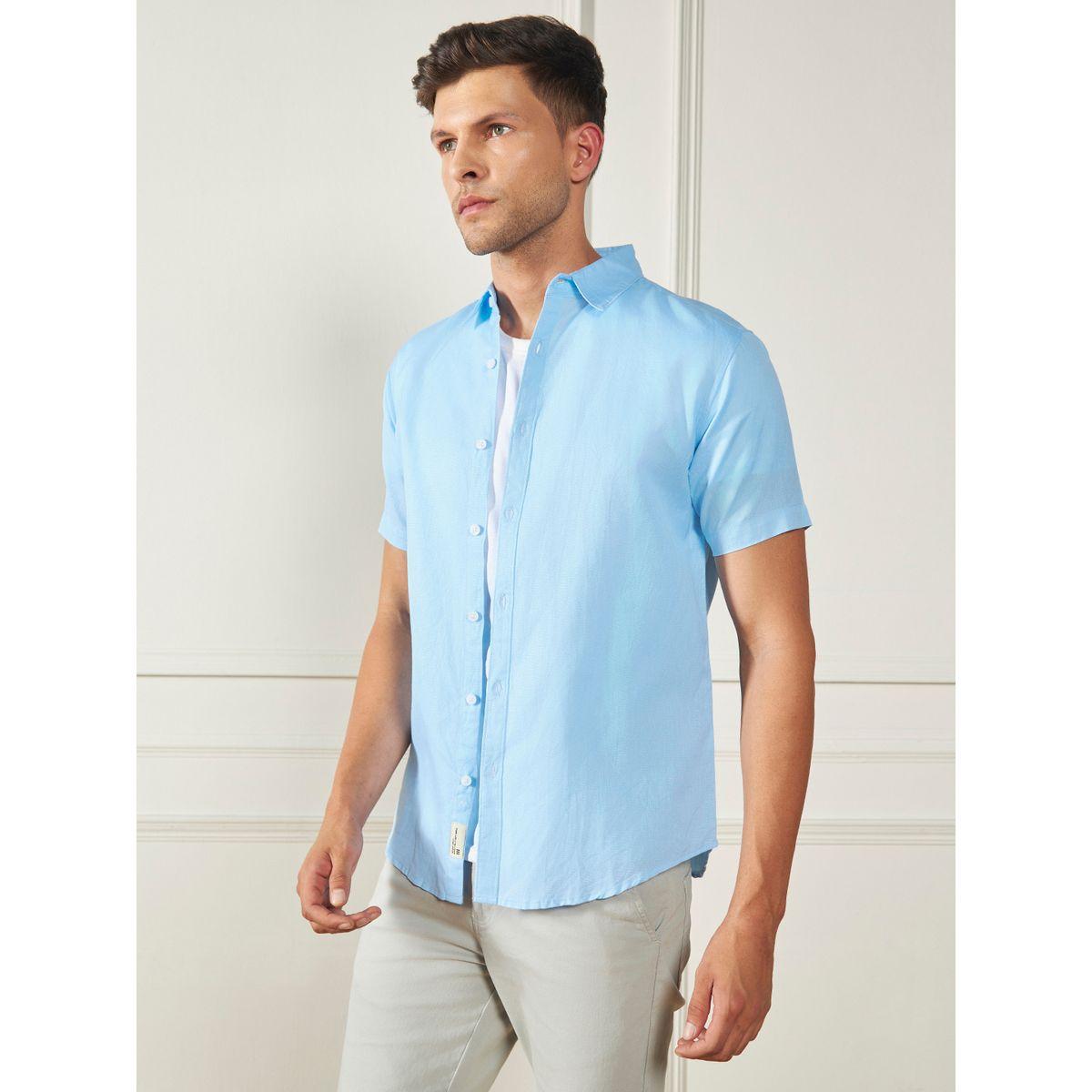 Dennis Lingo X Styli  Solid Cotton Slim Fit Casual Shirt-men-clothing-shirts-image-1