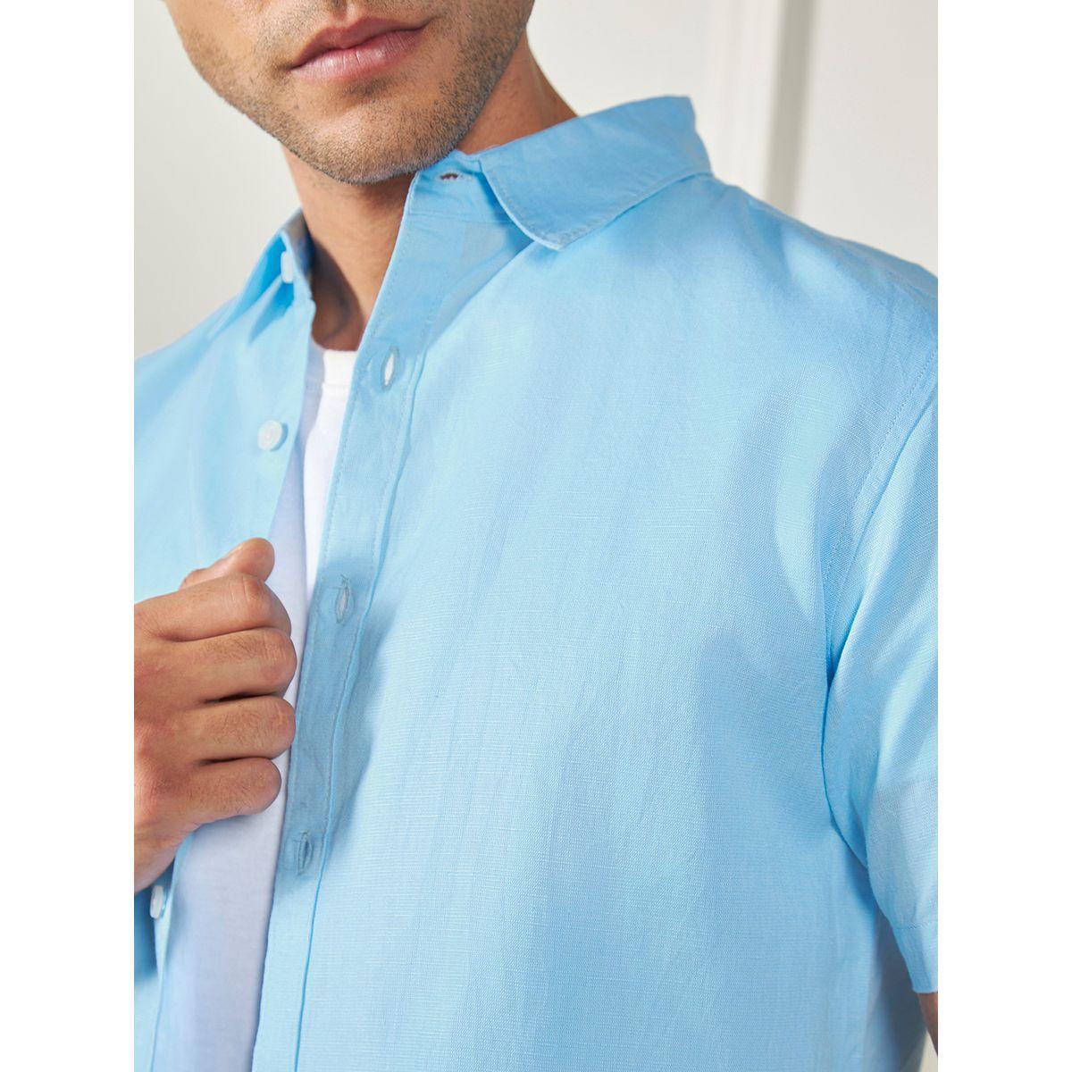 Dennis Lingo X Styli  Solid Cotton Slim Fit Casual Shirt-men-clothing-shirts-image-2