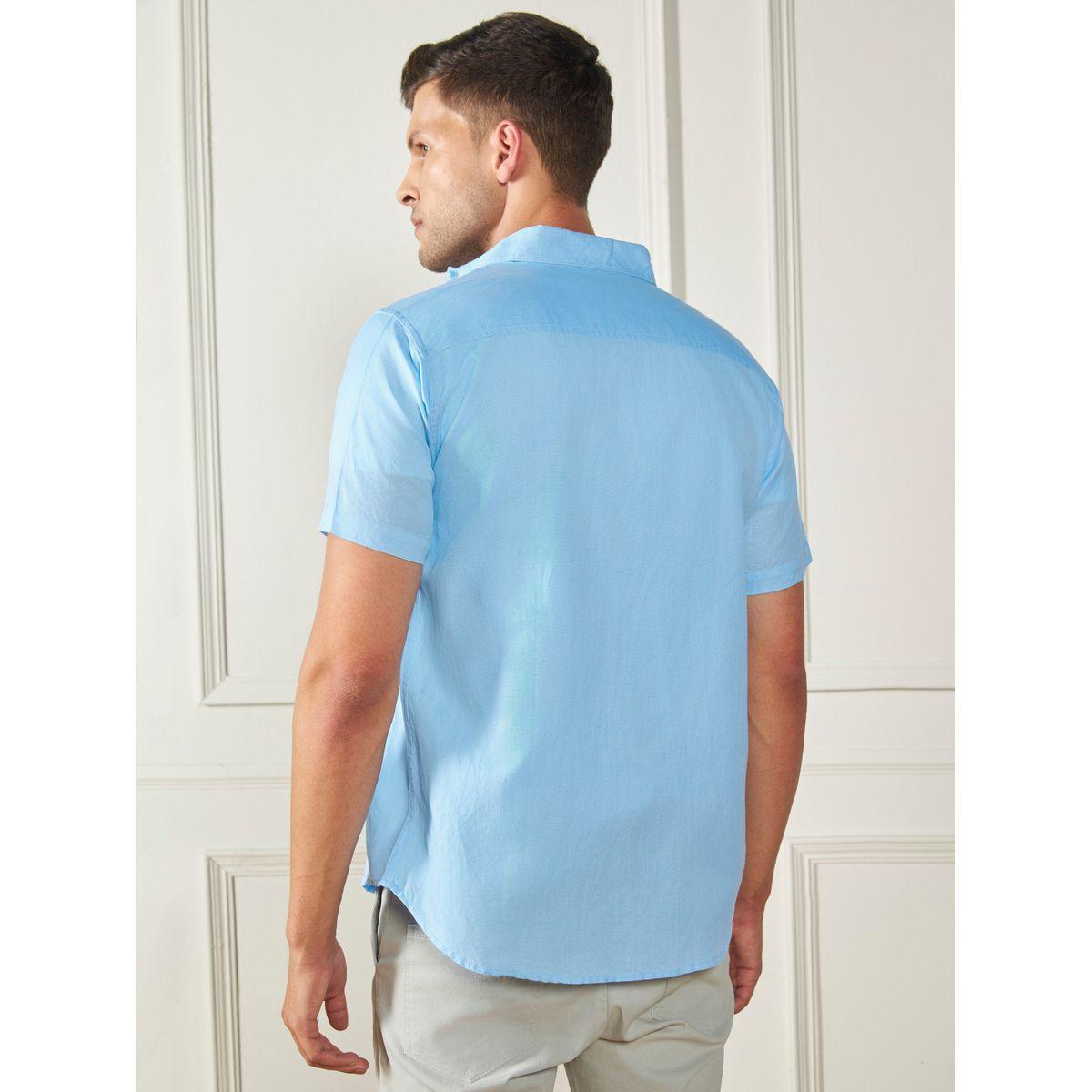 Dennis Lingo X Styli  Solid Cotton Slim Fit Casual Shirt-men-clothing-shirts-image-3