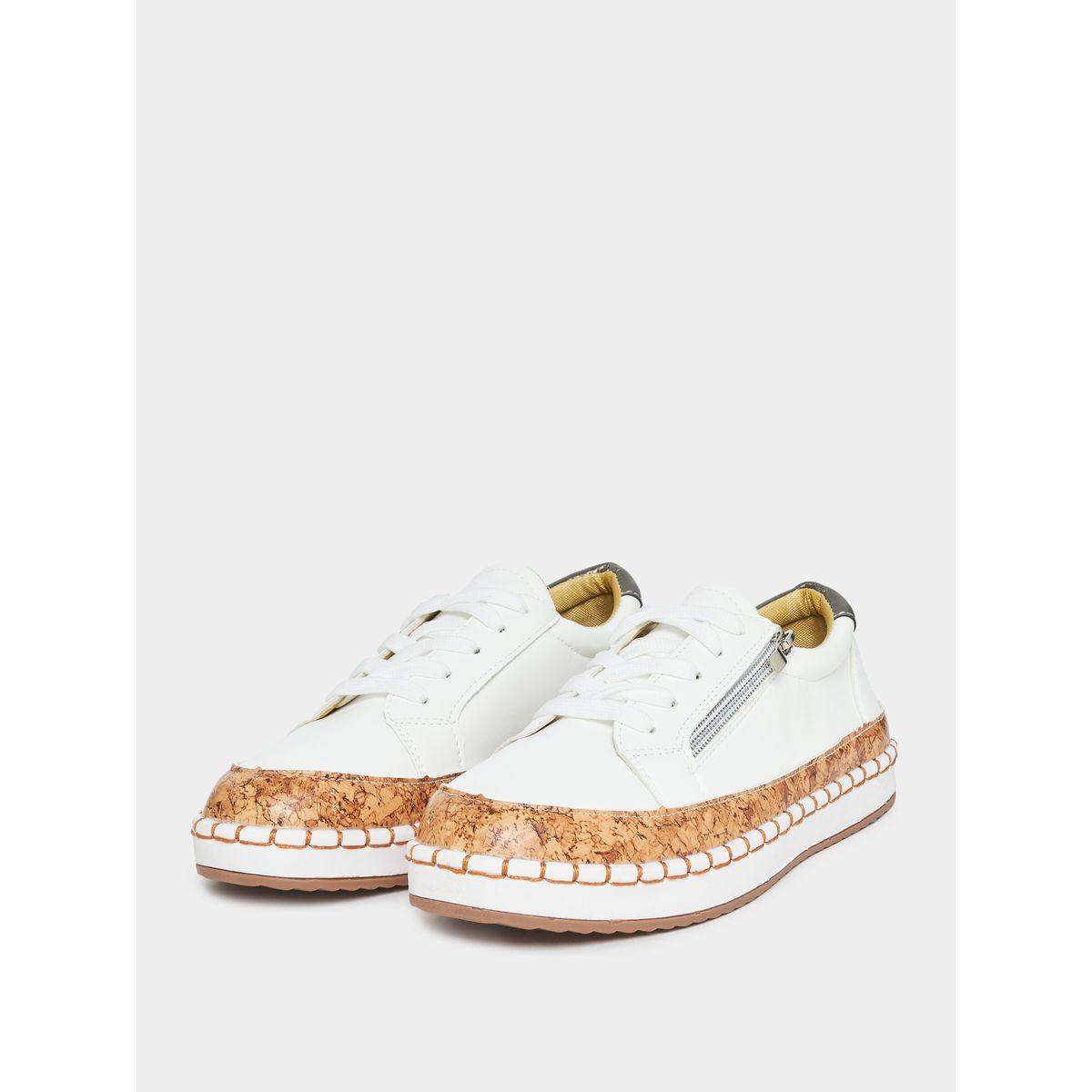 Styli Zip Side Detail Lace Up Casual Shoes-women-shoes-loafersandmoccasins-image-1