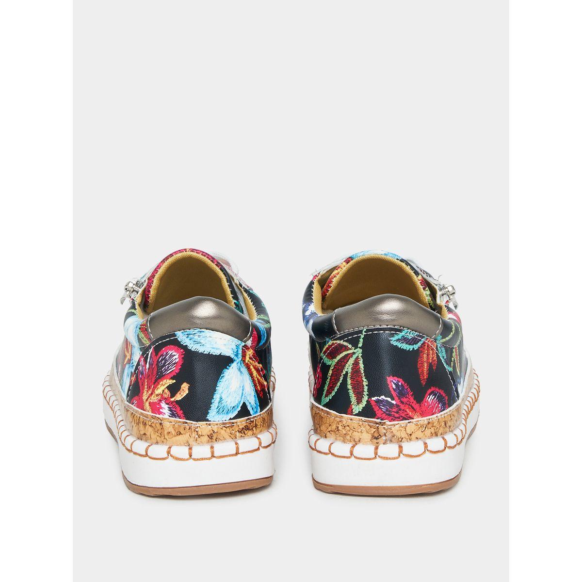 Styli Floral Print Lace Up Casual Shoes-women-shoes-loafersandmoccasins-image-3