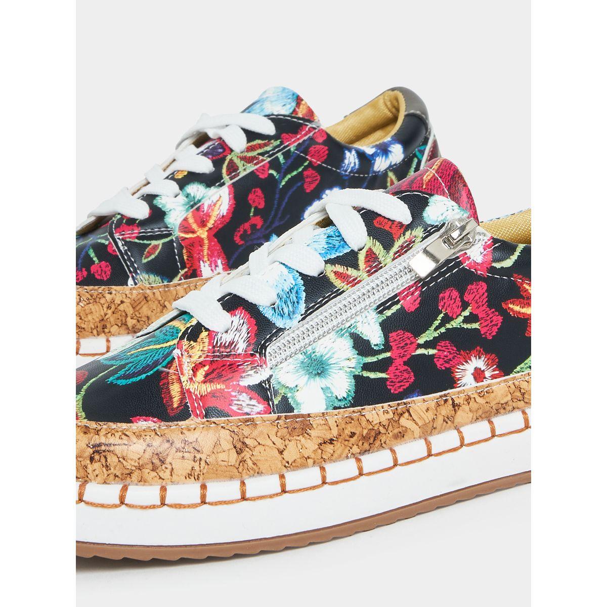 Styli Floral Print Lace Up Casual Shoes-women-shoes-loafersandmoccasins-image-4