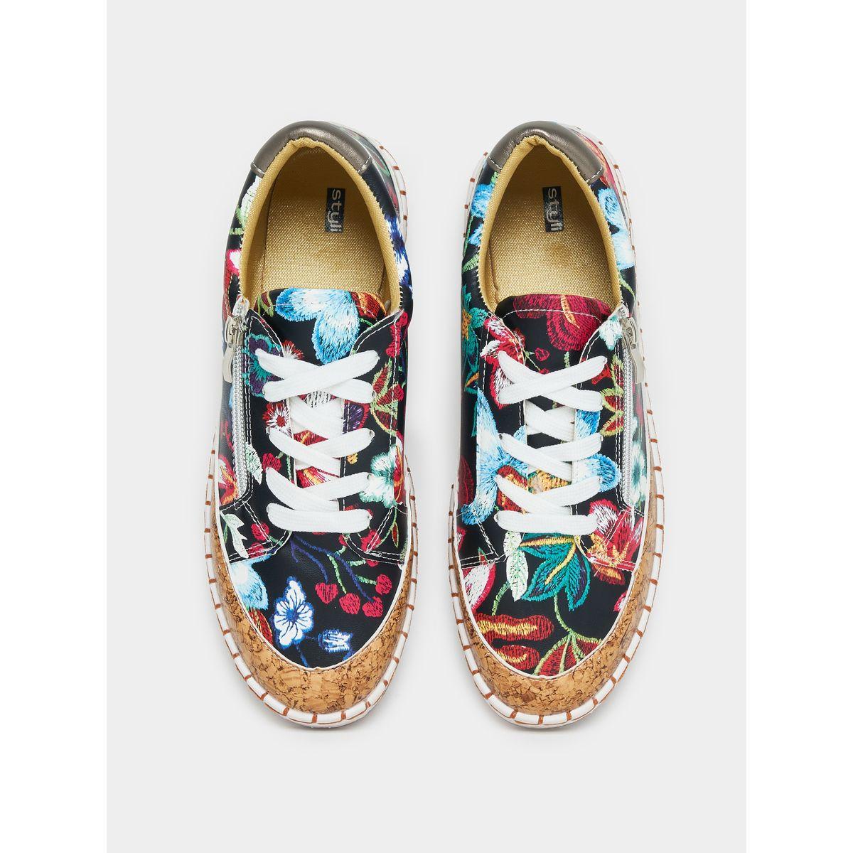 Styli Floral Print Lace Up Casual Shoes-women-shoes-loafersandmoccasins-image-5