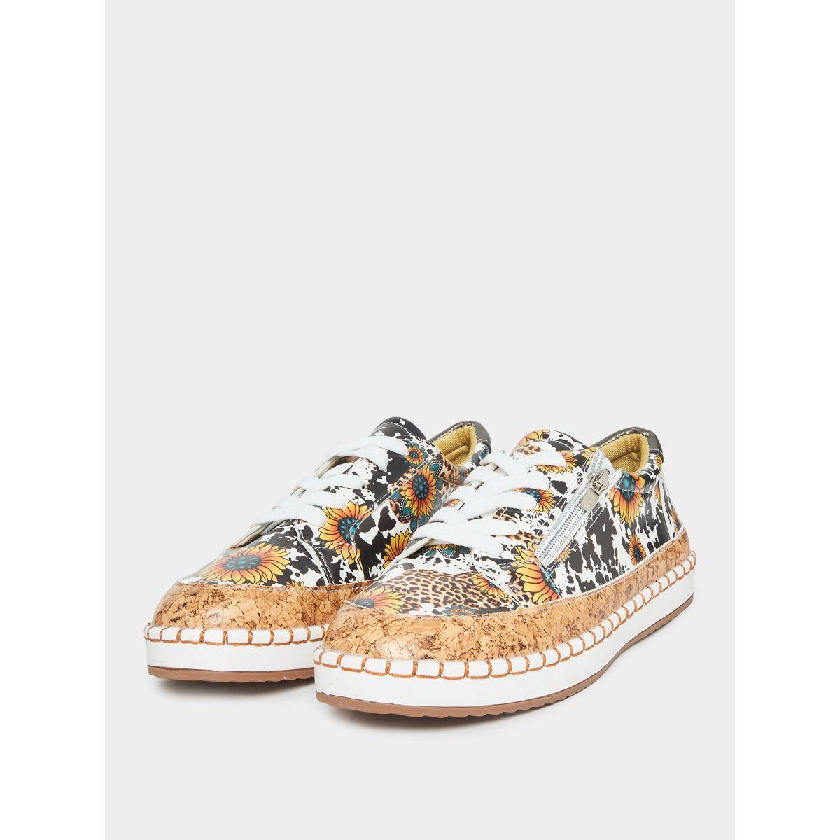Styli Multi Print Lace Up Casual Shoes-women-shoes-loafersandmoccasins-image-1