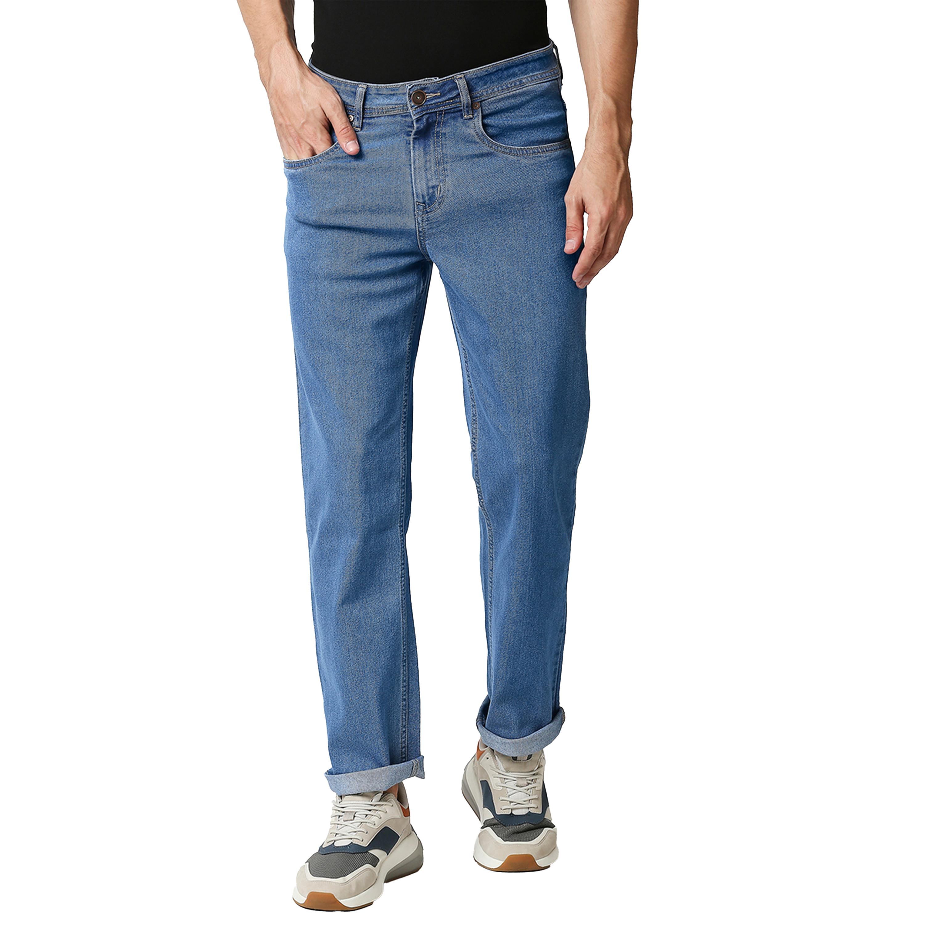 High Star X Styli Men Blue Mid Rise Washed Light Fade Relaxed Fit Jeans-men-clothing-bottoms-jeans-image-1