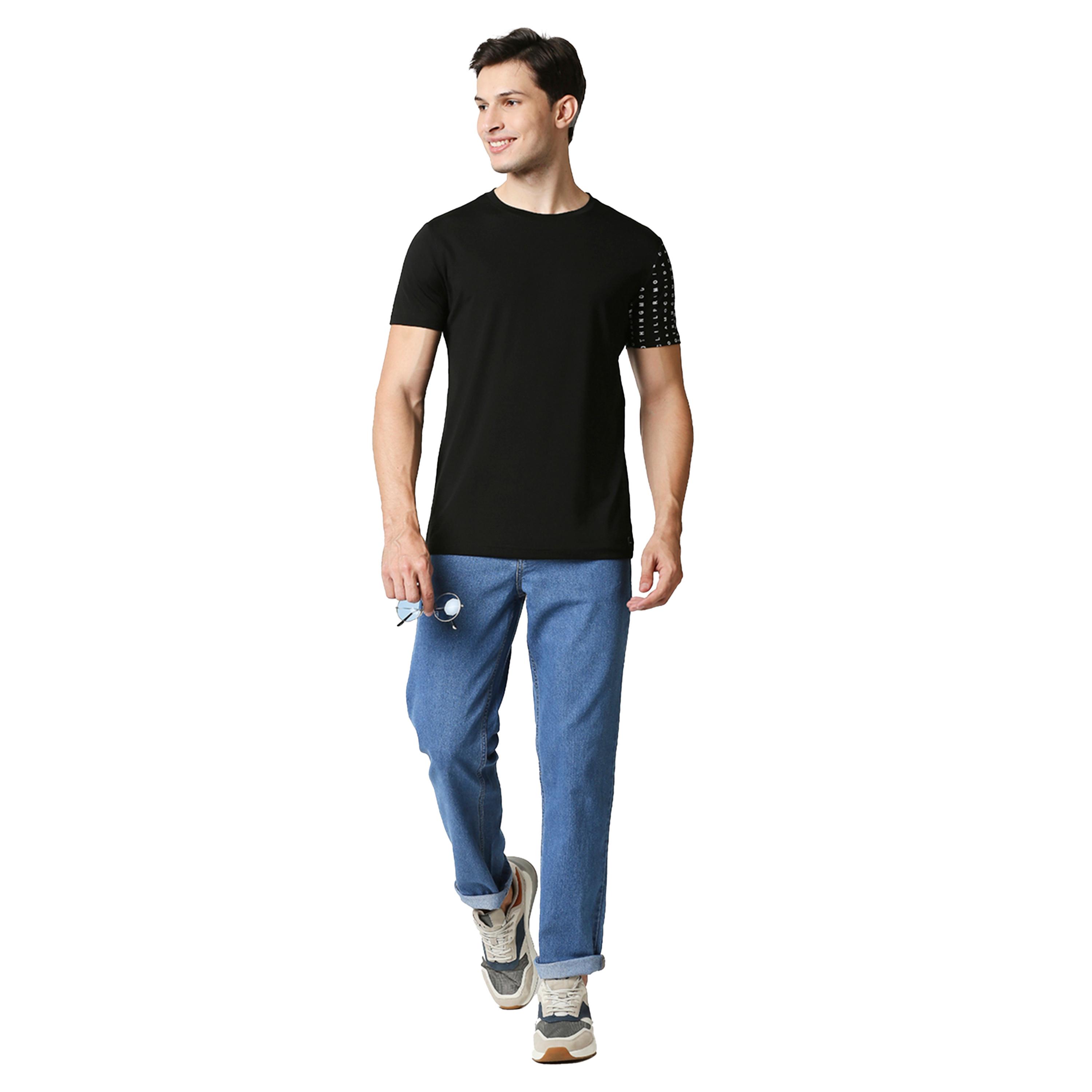 High Star X Styli Men Blue Mid Rise Washed Light Fade Relaxed Fit Jeans-men-clothing-bottoms-jeans-image-2