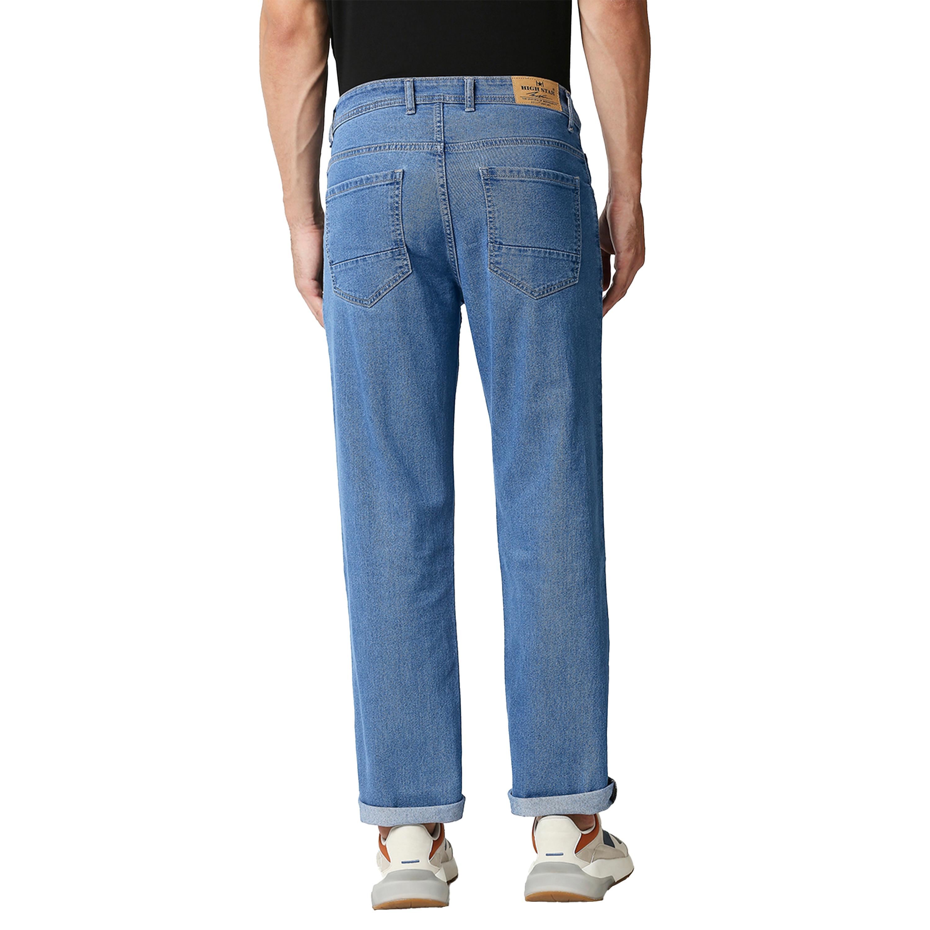 High Star X Styli Men Blue Mid Rise Washed Light Fade Relaxed Fit Jeans-men-clothing-bottoms-jeans-image-5