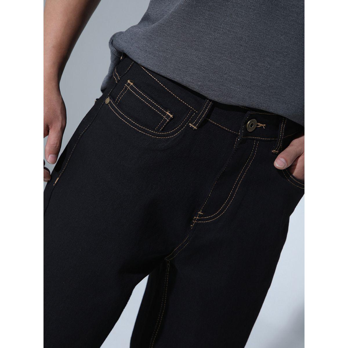 جينز بنسيج قابل للتمدد مع قصة مريحة هابر هولم × ستايلي-men-clothing-bottoms-jeans-image-3