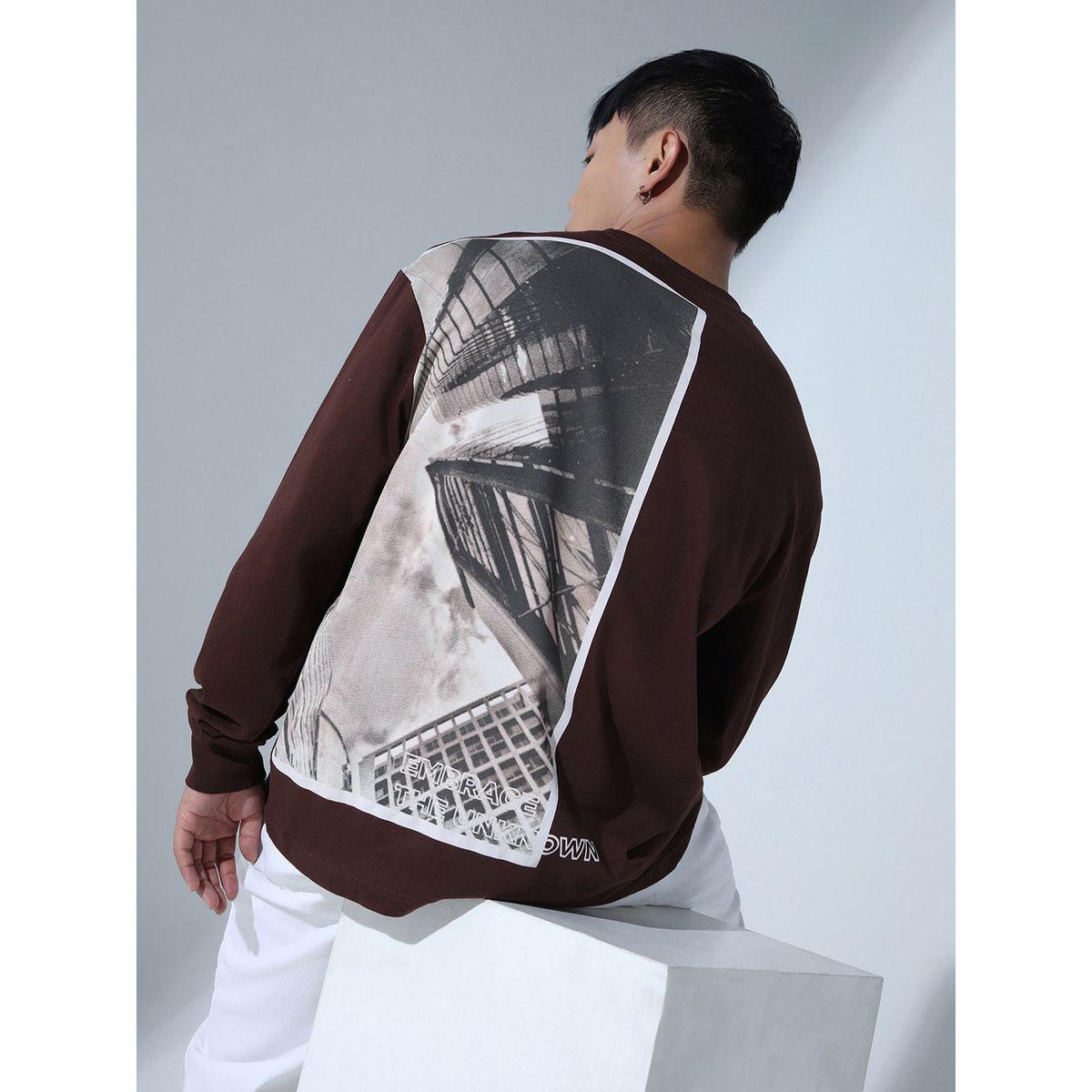 تيشيرت بطبعة جرافيك واكمام طويلة هابر هولم × ستايلي-men-clothing-tshirtsandpolos-tshirts-image-4
