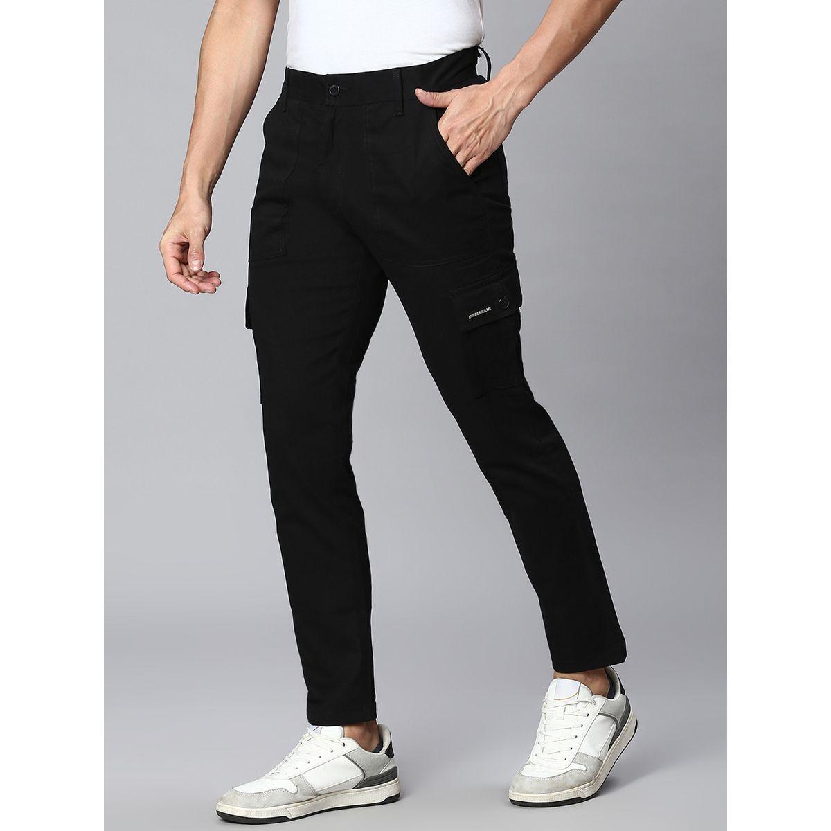 Hubberholme X Styli  Mid Rise Solid Cargo Pants-men-clothing-bottoms-trousersandchinos-trousers-image-1
