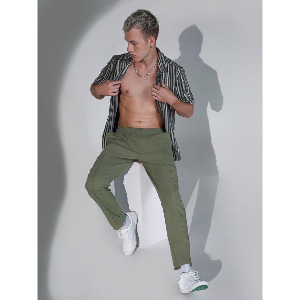 بنطال بتفاصيل محزوزة مع جيوب هابر هولم × ستايلي-men-clothing-bottoms-trousersandchinos-trousers-image-4