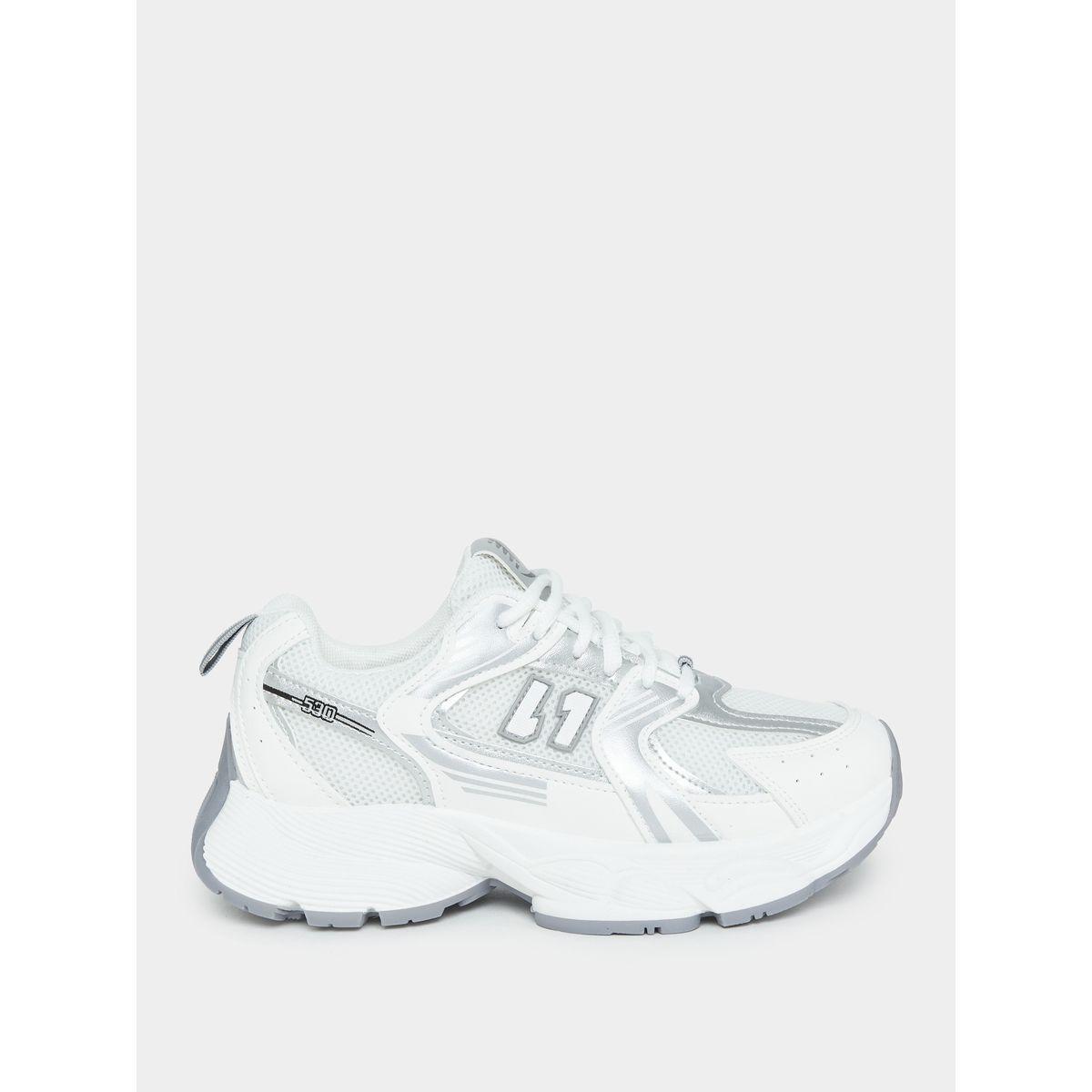 Styli Textured Lace Up Chunky Sole Sneakers-women-shoes-sneakers-image-1