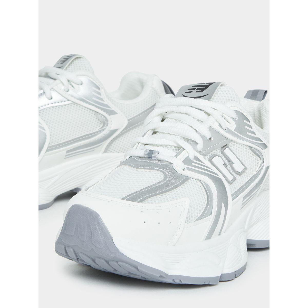 Styli Textured Lace Up Chunky Sole Sneakers-women-shoes-sneakers-image-4