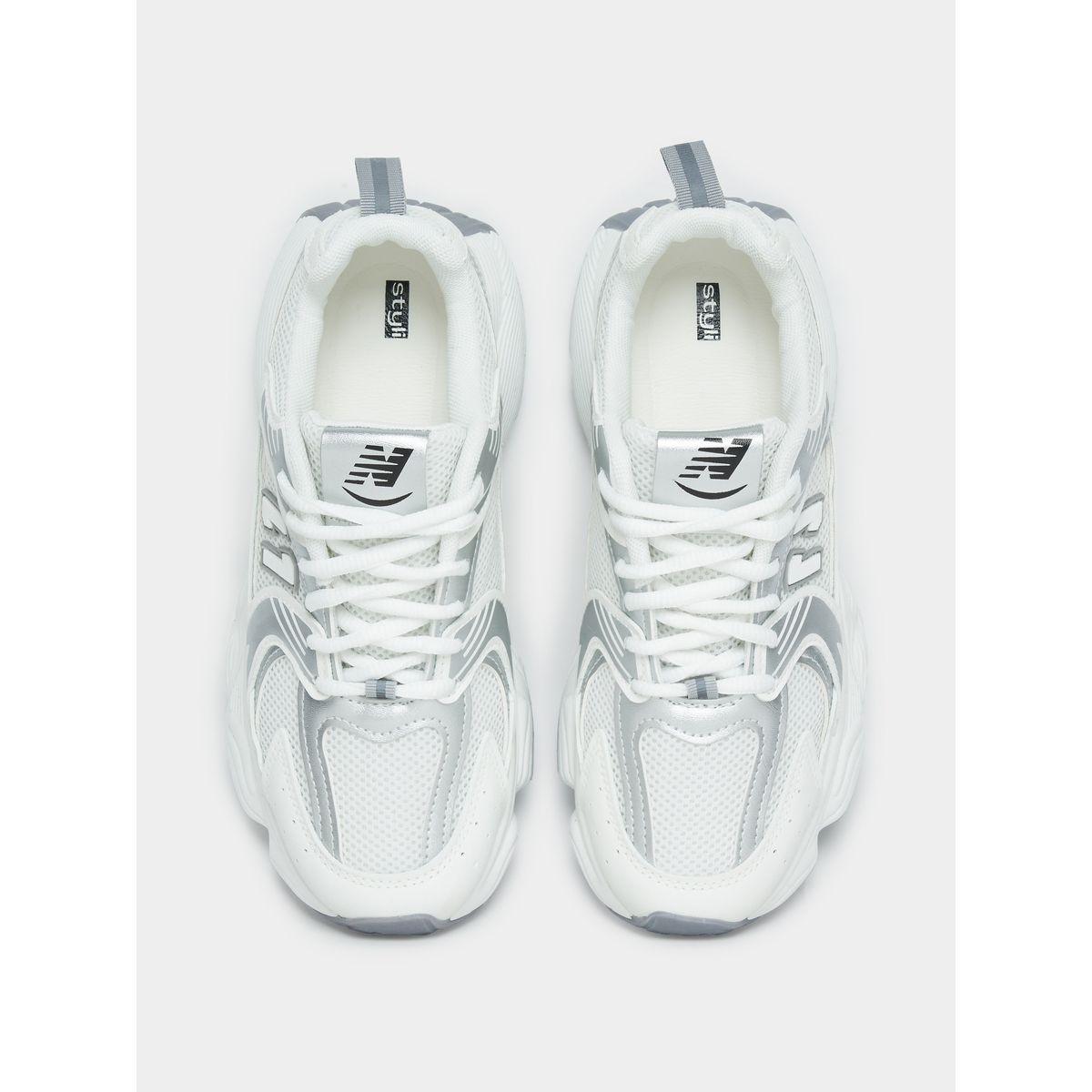 Styli Textured Lace Up Chunky Sole Sneakers-women-shoes-sneakers-image-5