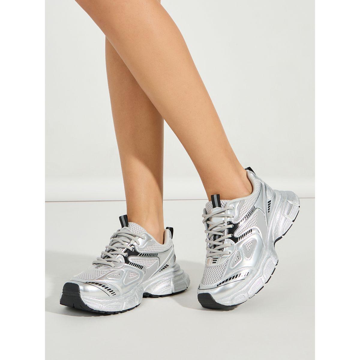 Styli Retro Street Style Textured Sneakers-women-shoes-sneakers-image-1