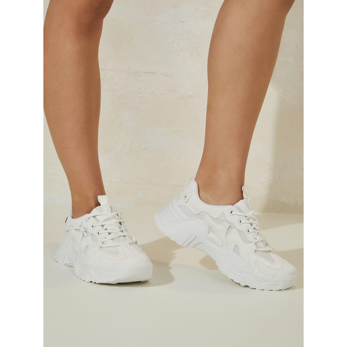 Styli Panelled Chunky Sole Sneakers-women-shoes-sneakers-image-1