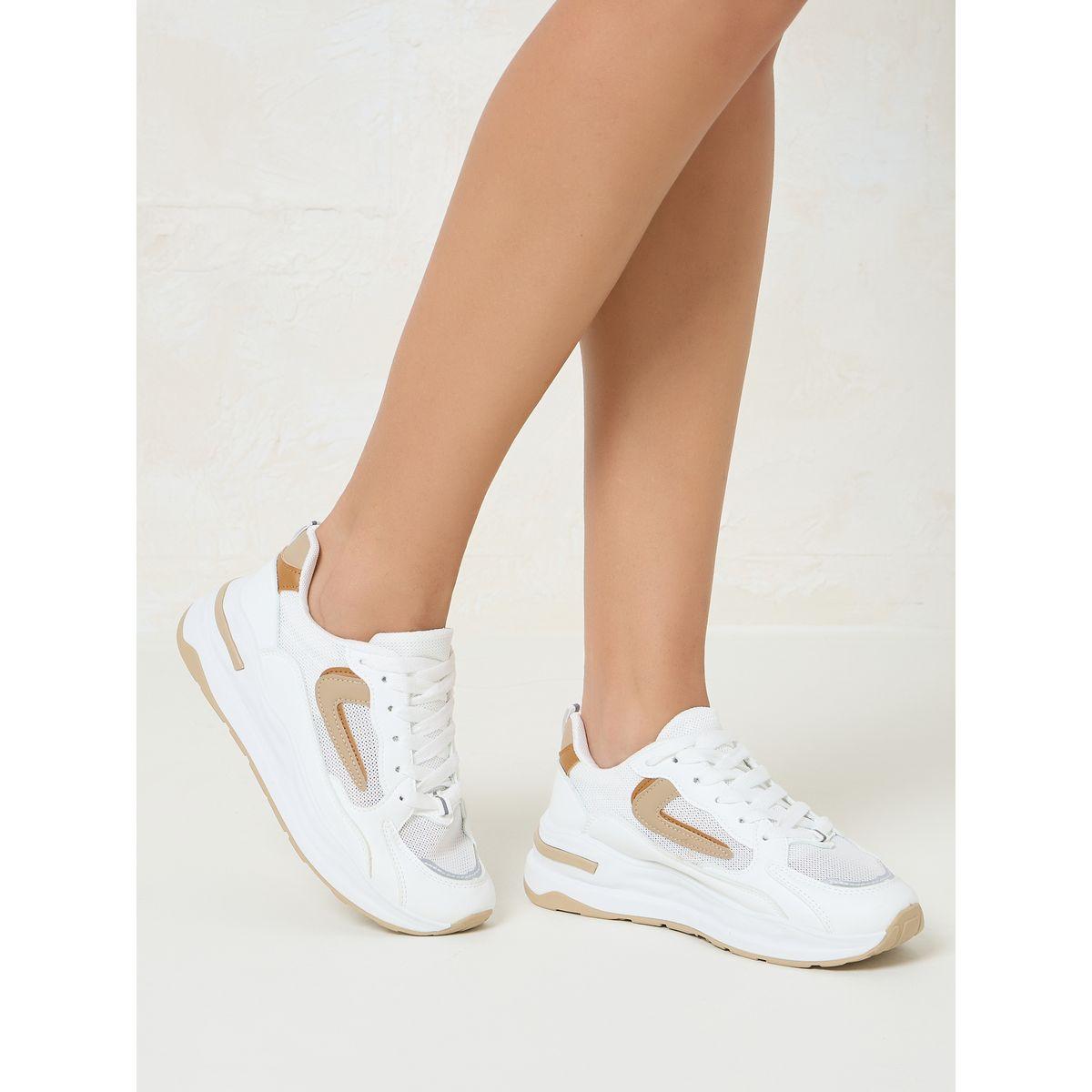 Styli Contrast Panel Chunky Retro Sneakers-women-shoes-sneakers-image-1