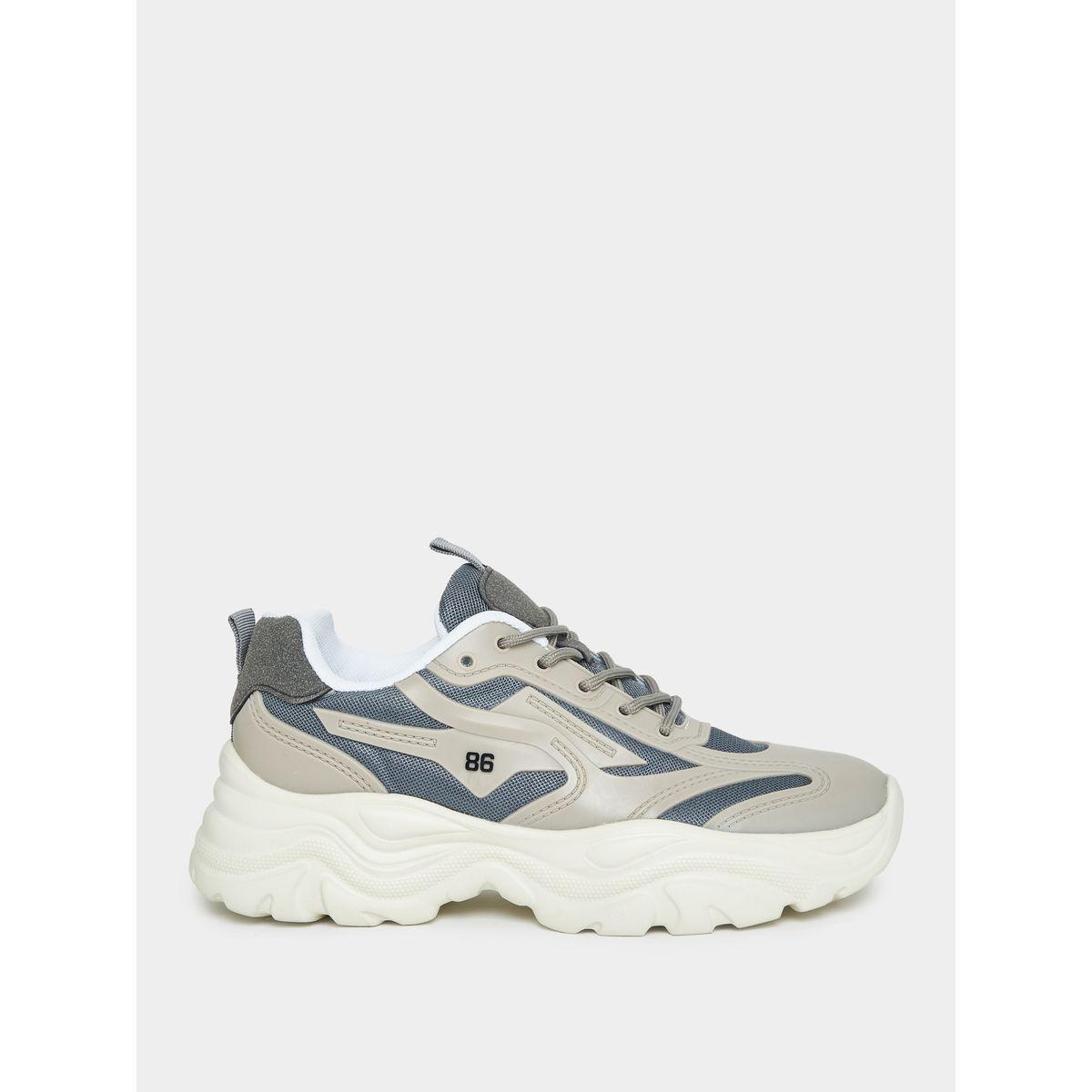 Styli Textured Web Design Chunky Sneakers-women-shoes-sneakers-image-3