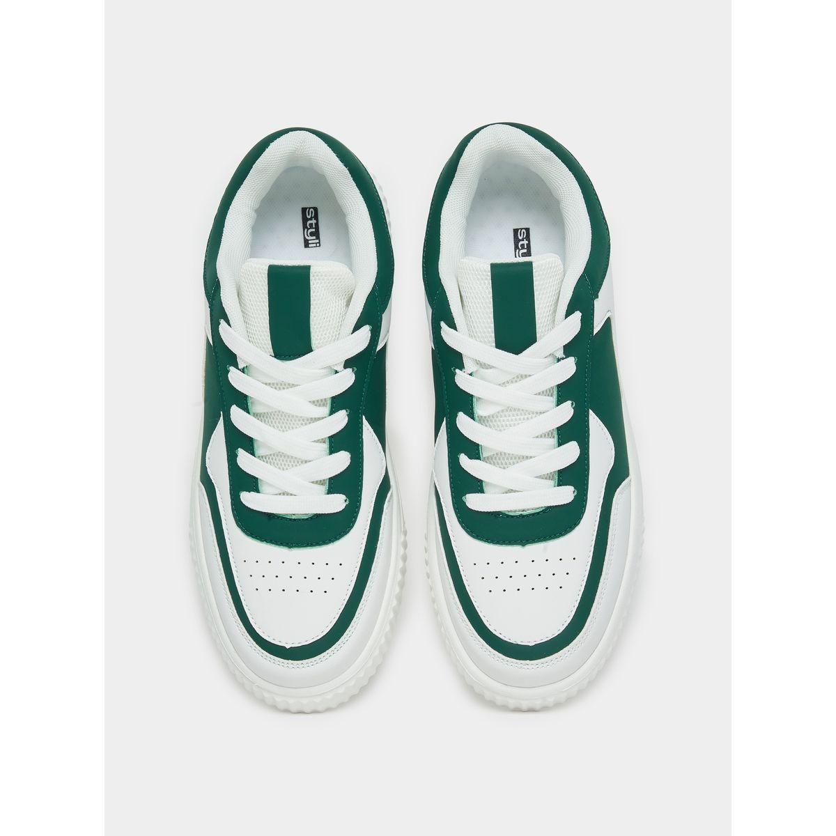 Styli Color Block Platform Heel Lace-Up Shoes-women-shoes-sneakers-image-5
