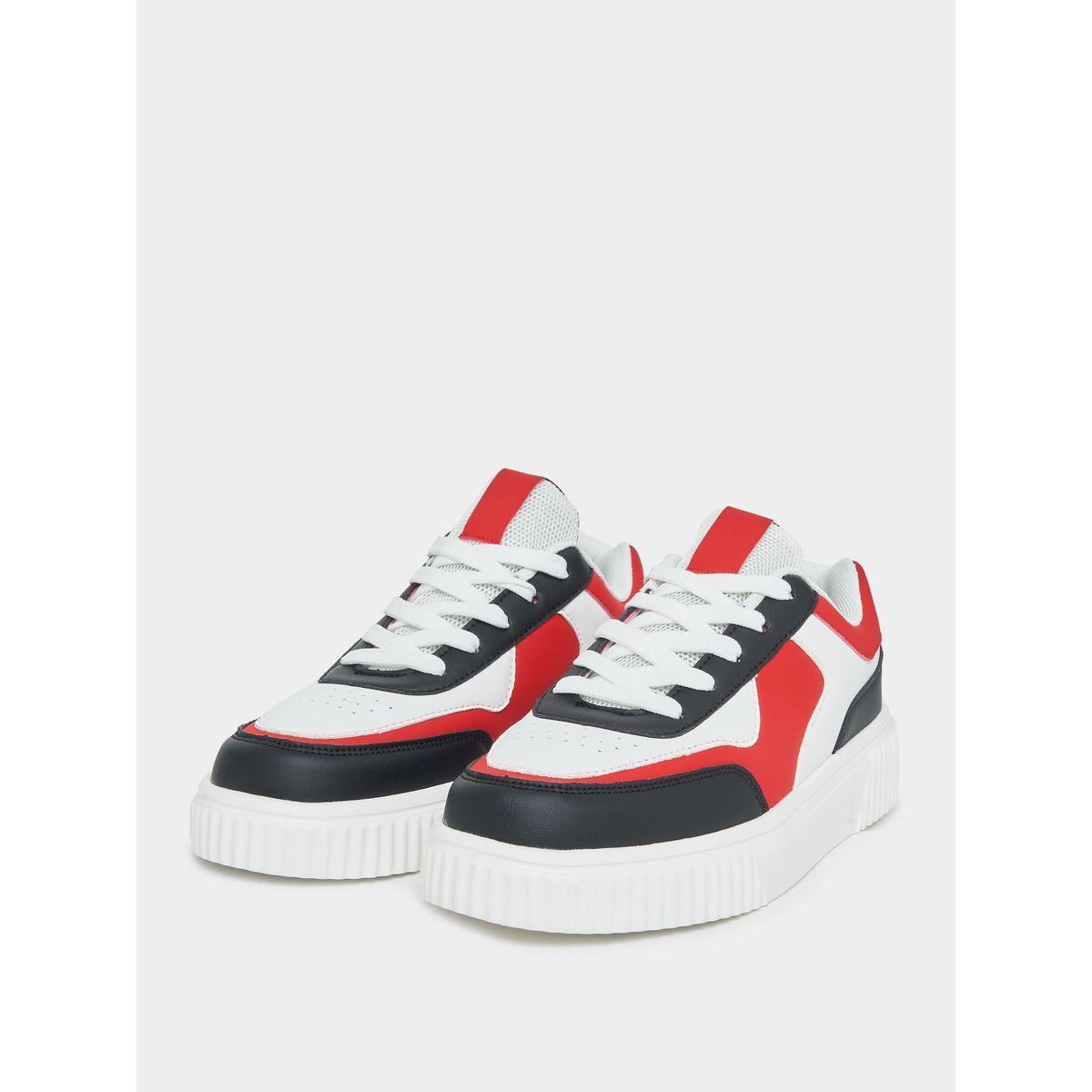 Styli Color Block Platform Heel Lace-Up Shoes-women-shoes-sneakers-image-2