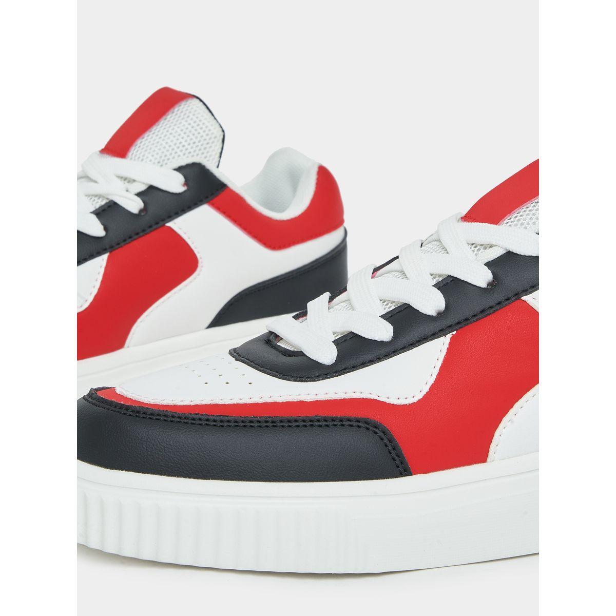 Styli Color Block Platform Heel Lace-Up Shoes-women-shoes-sneakers-image-4
