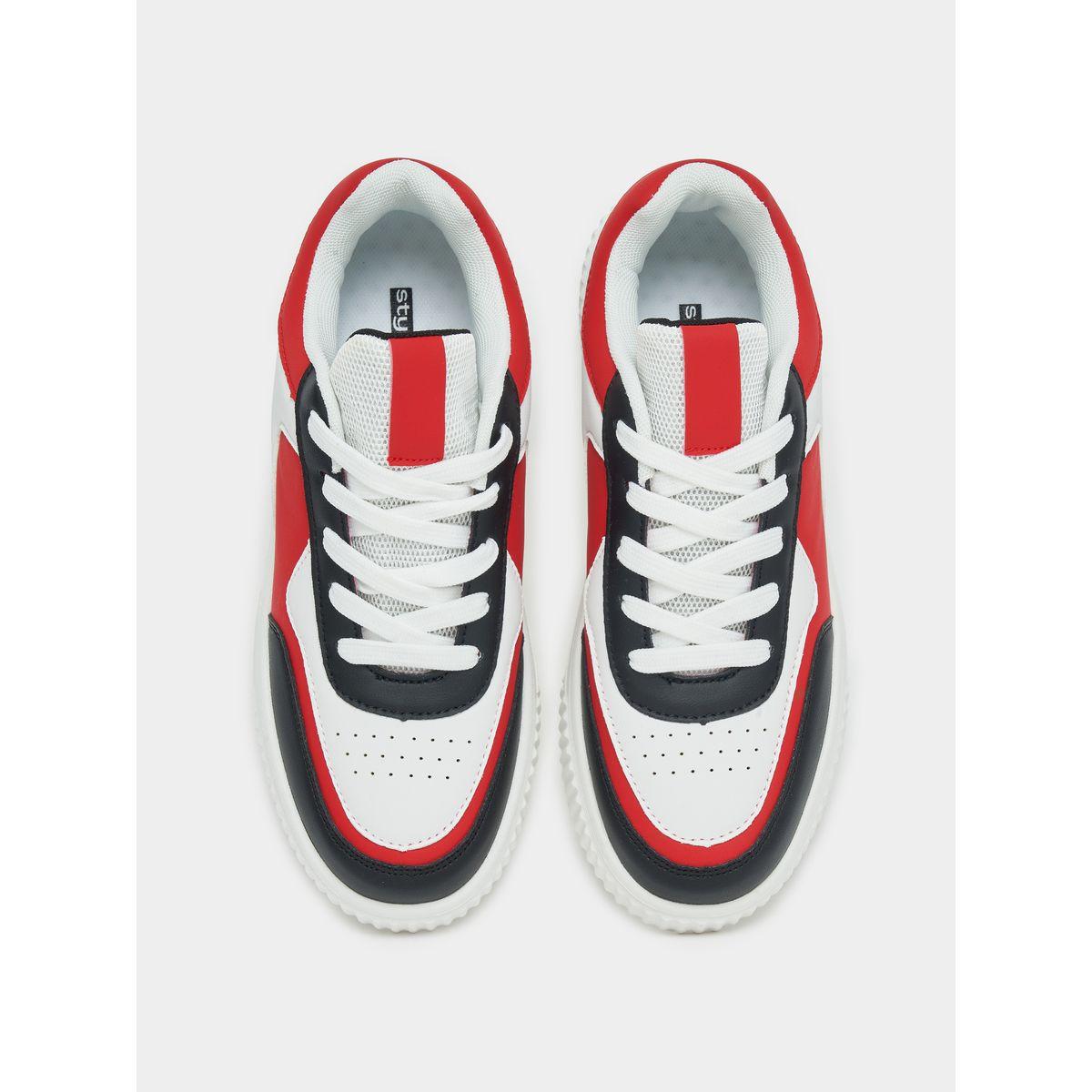 Styli Color Block Platform Heel Lace-Up Shoes-women-shoes-sneakers-image-5