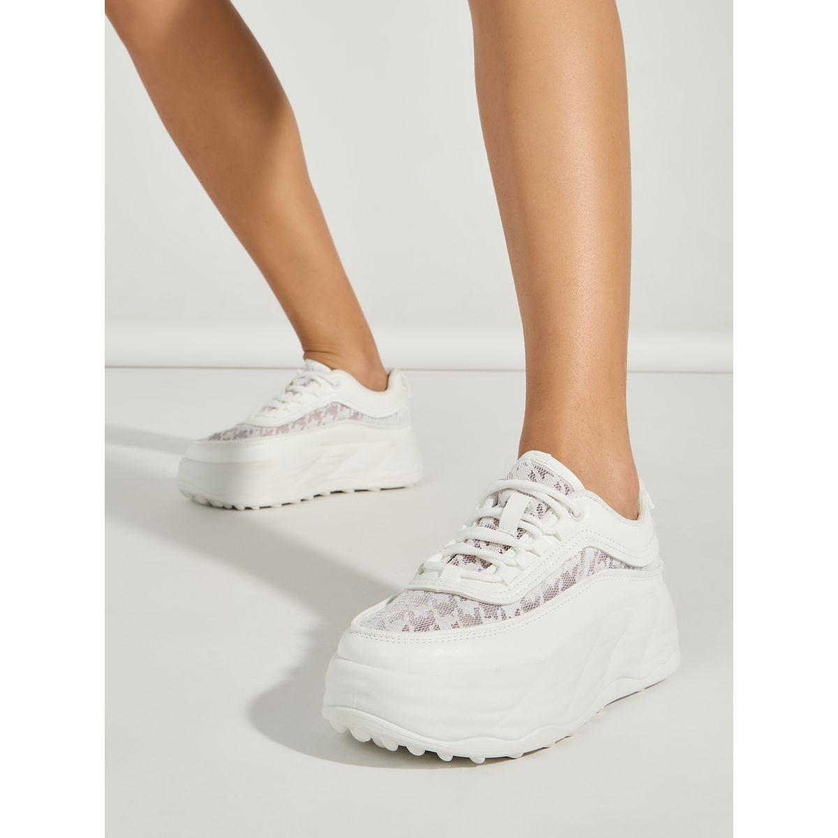 Styli Textured Chunky Mesh Platform Sneakers-women-shoes-sneakers-image-1