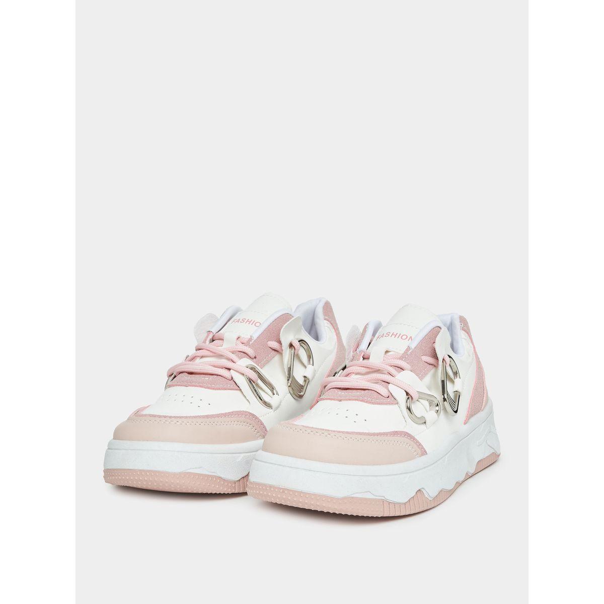 Styli Metal Accent Sneakers with Interchangeable Lace-women-shoes-sneakers-image-1